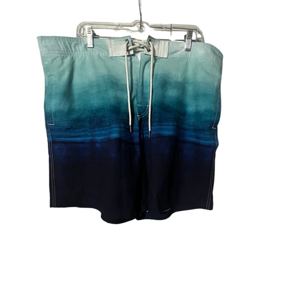 American Eagle Swim Trunks Turquoise and Blue Ombre Mens Size XL